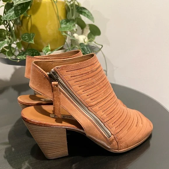 Paul Green Cayanne Peep Toe Leather Bootie Sandals - Picture 4 of 12